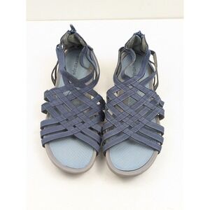 Baretraps Seela Sandals Women's 9M Blue Elastic Woven Comfort Slip-On Casual‎
